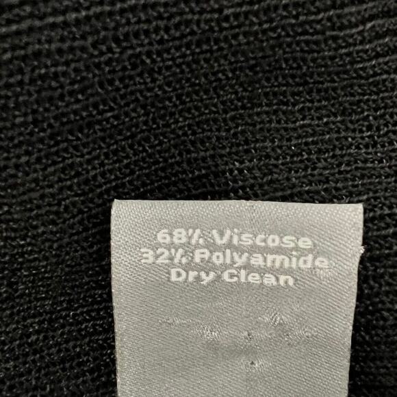 Ann Taylor Womens Lightweight Sweater Medium Black Semi-Sheer V-Neck 3/4 Sleeves - Picture 5 of 5